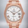 Rolex Day-Date 41mm Men’s m228235-0032 White Dial Rose Gold-tone