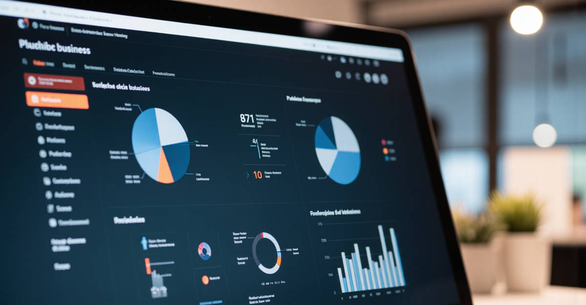 Dashboard plateforme d'accompagnement business avec indicateurs de performance PME