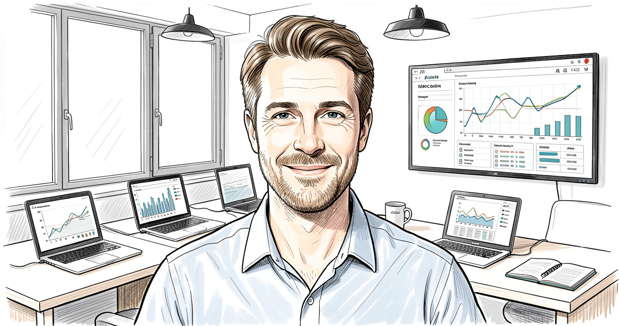 Portrait de Cédric Guérin consultant SEO freelance à Rennes et fondateur de DYEZ