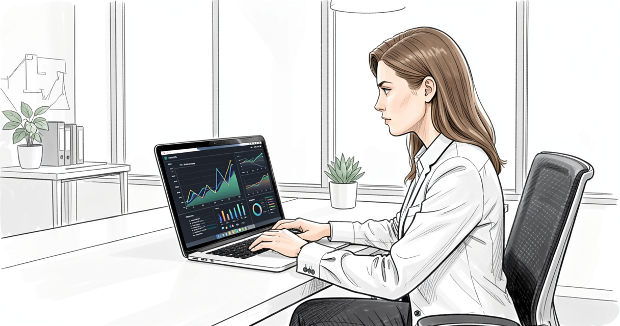 Personne en formation intelligence artificielle devant un écran avec graphiques IA pour choisir sa formation CPF