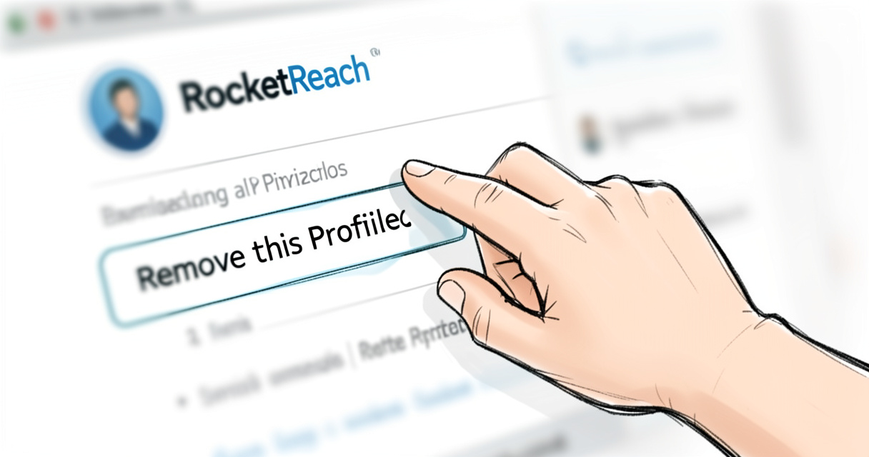 Procédure de désinscription RocketReach : cliquer sur Remove this Profile pour supprimer vos données