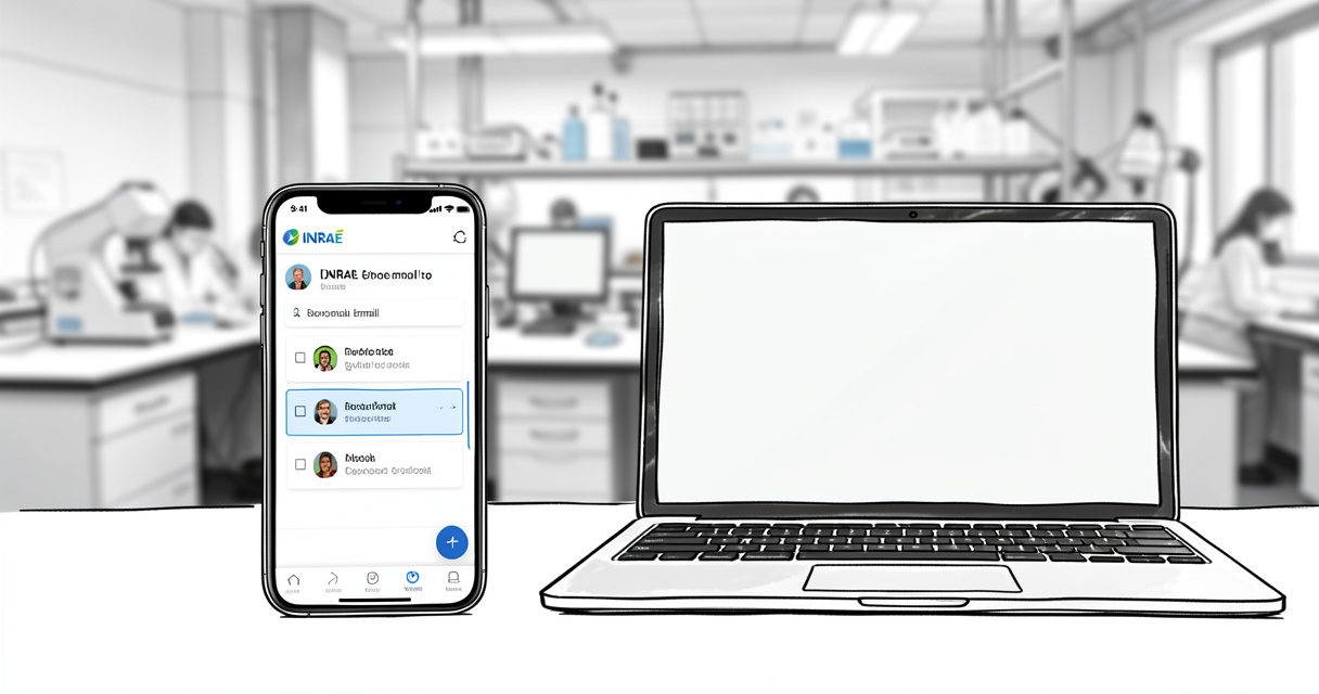Accès à la messagerie INRAE depuis un smartphone et un ordinateur portable