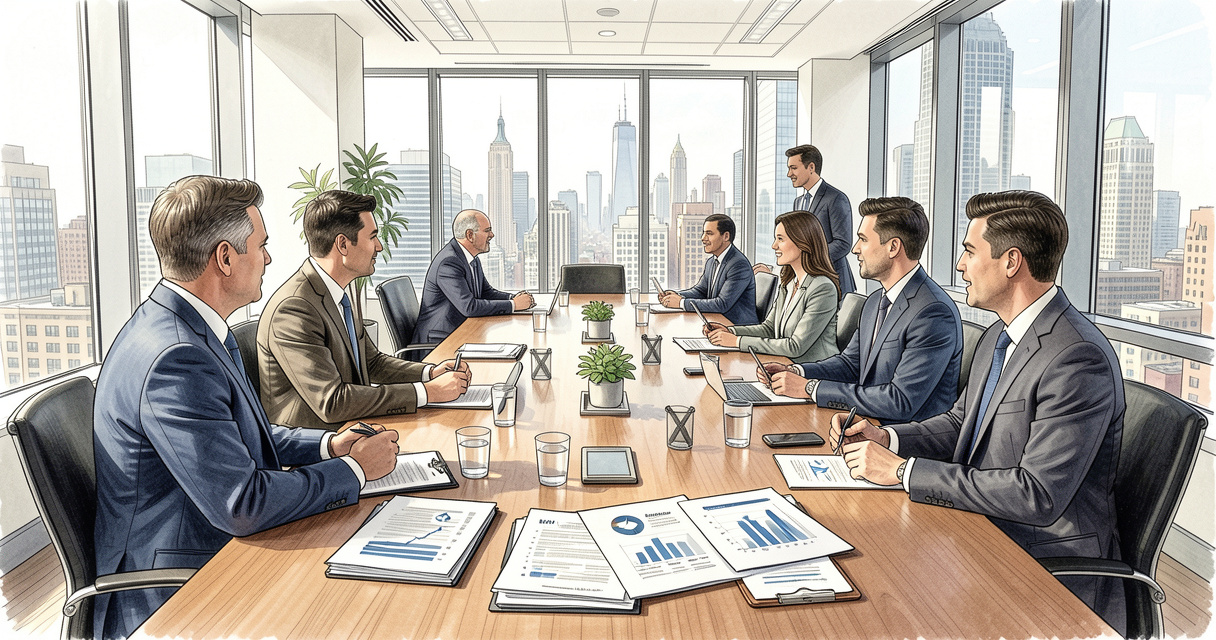 Des professionnels du financement d'actifs en réunion Commercial Finance Association
