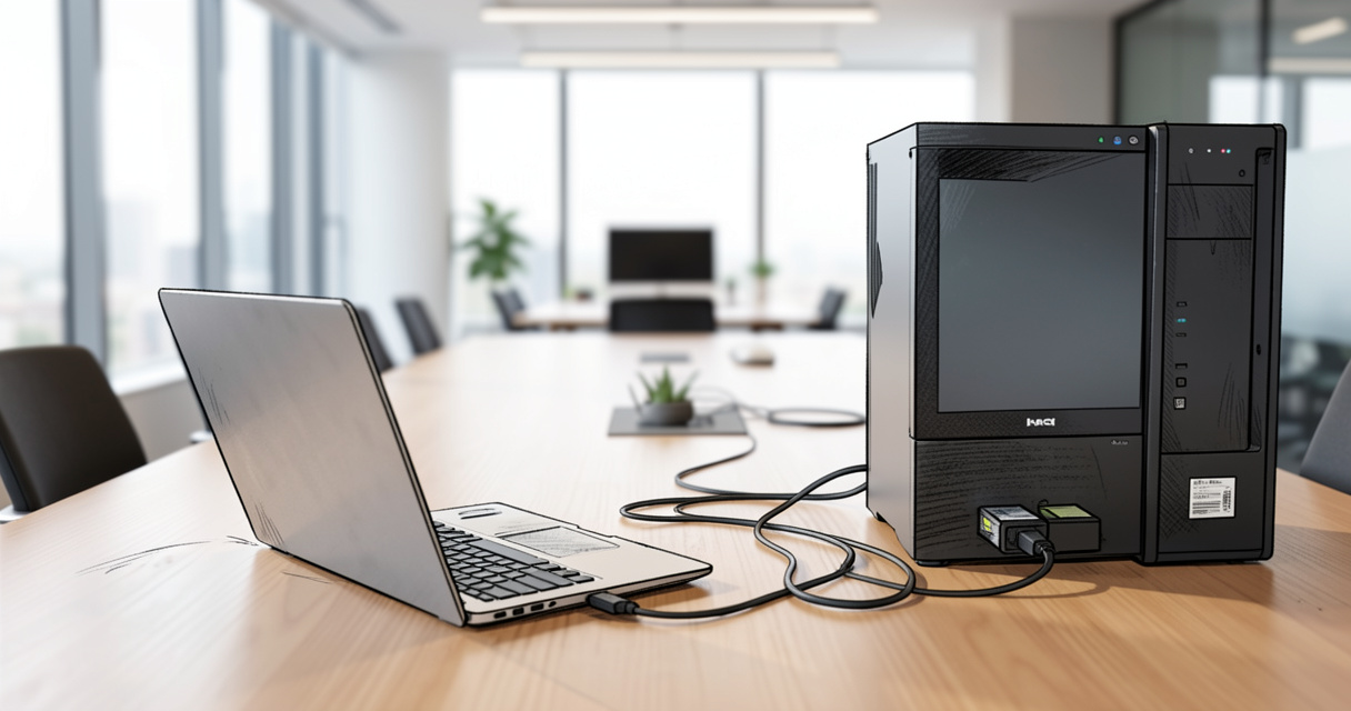 Comparatif LAN et WLAN dans un bureau moderne connecté en entreprise
